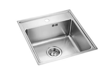 Secher Vejle 380 BK1 køkkenvask 440 x 470 mm. Rustfrit stål